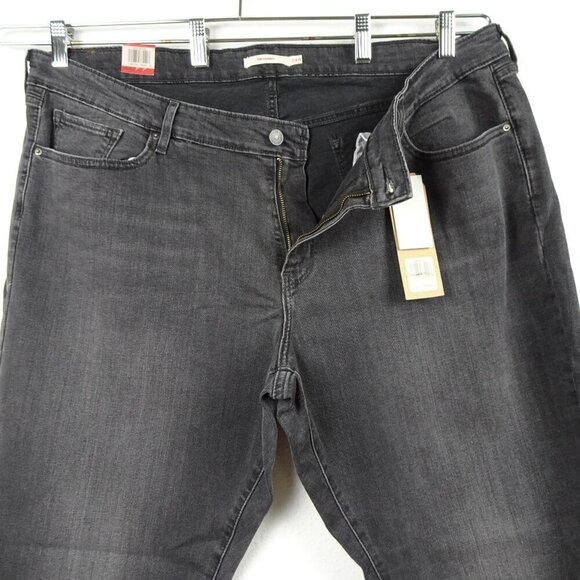 Levi's 711 Skinny Jeans Women's Plus Size 24W Gray Stretch Denim - Picture 4 of 12